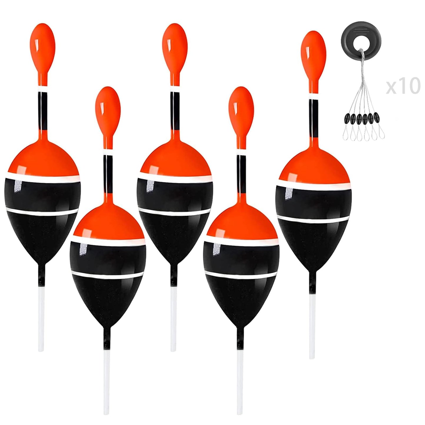 YOTO Slip Bobbers for FishingBalsa Wood Slide Fishing Floats Kit with Bobbers StopsSlip Cork for Crappie Panfish Bass Trout