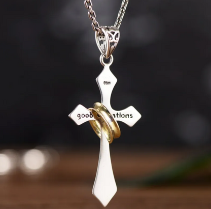 Sterling Silver Jesus Cross Pendant