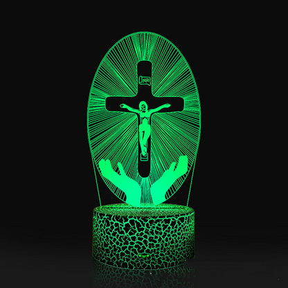 3D Acrylic Jesus Cross Night Light